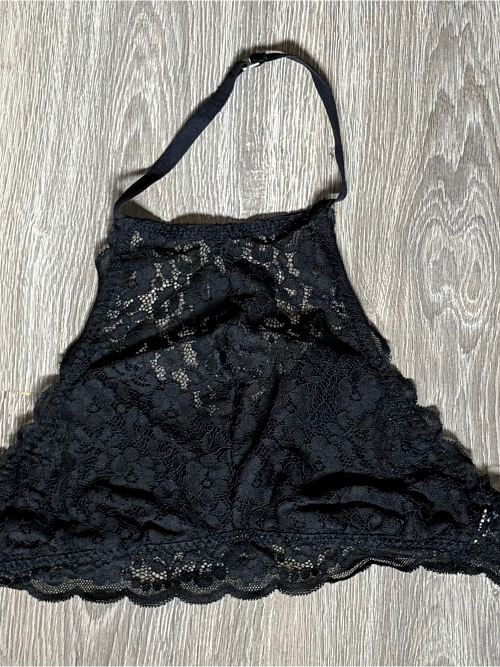Holster Gilly Hicks Black Floral Lace Halter Bralette - Size XS
